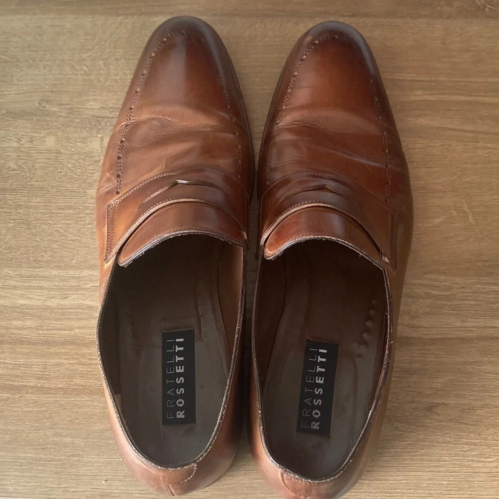 Fratelli Rossetti Men's Tan Leather Slip-Ons